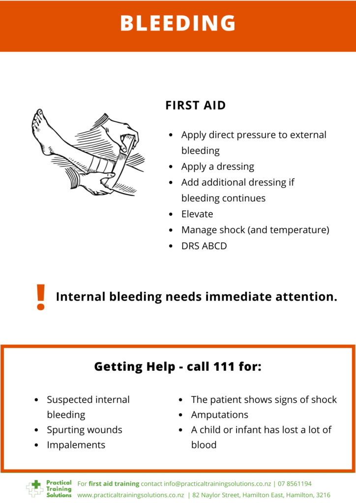 First aid for bleeding